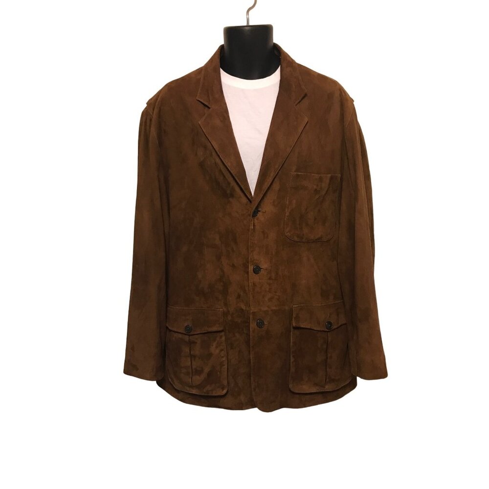 Golden Bear Men's Eddy 3 Button Pleated Pocket Suede Blazer